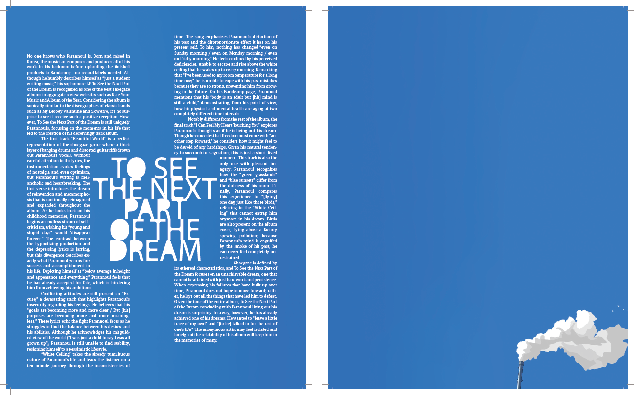 To See The Next Part Of The Dream Magazine Spread